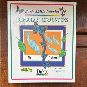 Irregular Plural Nouns Puzzle - Blue and Orange